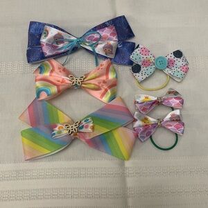 Handmade Colorful Hair Bow Set